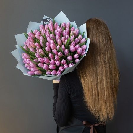 Тюльпан моно №5 101шт с доставкой в Обнинске и Малоярославце – Rosalia Flowers