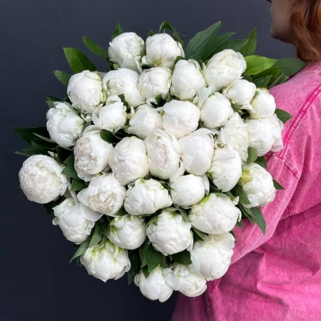 Пион Белый с доставкой в Обнинске и Малоярославце – Rosalia Flowers