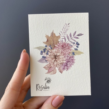 Открытка Георгины с доставкой в Обнинске и Малоярославце – Rosalia Flowers