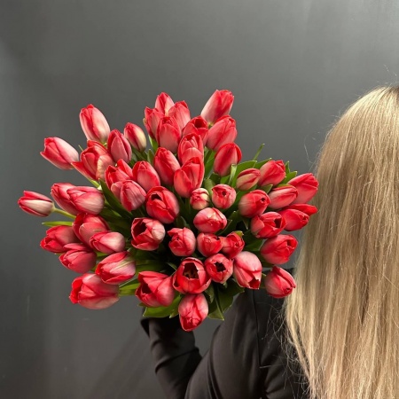 Тюльпан красный с доставкой в Обнинске и Малоярославце – Rosalia Flowers
