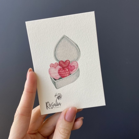 Открытка Сердце с доставкой в Обнинске и Малоярославце – Rosalia Flowers